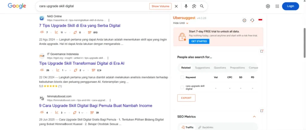 artikel himmatulboost masuk halaman pertama Google