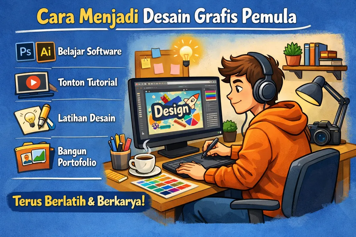 cara menjadi desain grafis pemula pemula